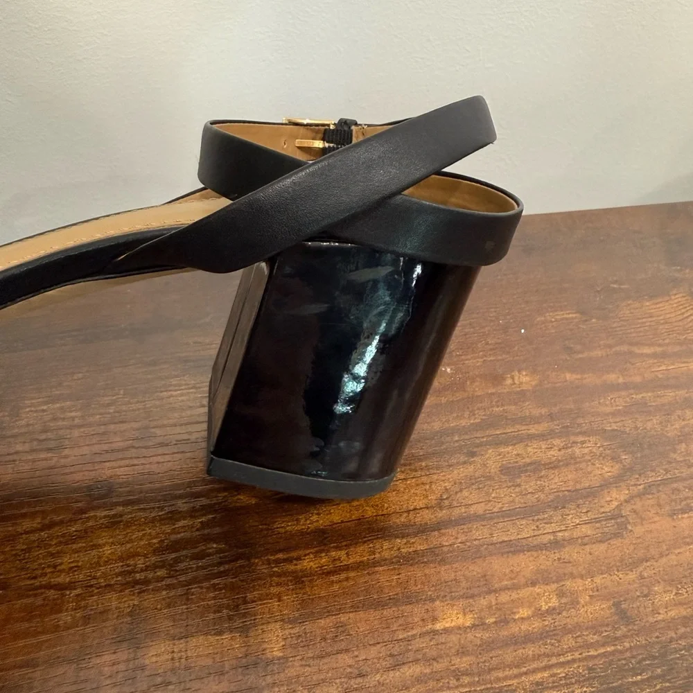 Tory Burch Designer Black Kira Mini Block
Heel Sandals Slingback - Picture 5 of 6